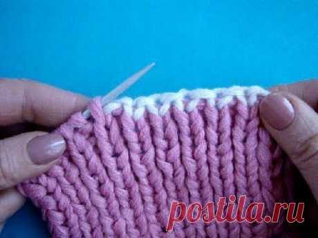 ▶ Как закрыть петли резинки 17 способ вязание спицами binding off - YouTube