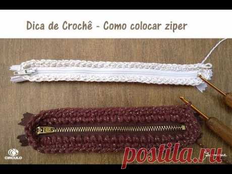 Dica de Crochê Como colocar ziper passo a passo Professora Simone Eleotério - YouTube