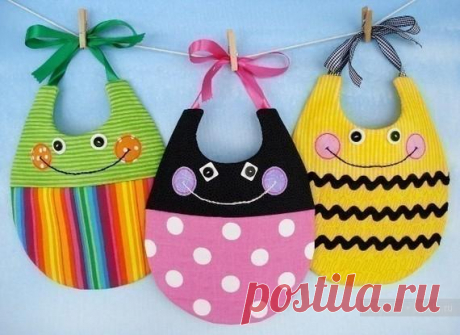 Слюнявчик своими руками, выкройка / Детские шапочки, шарфики, пинетки, комплекты. Шитье и вязание для детей спицами и крючком / Ёжка - стихи, загадки, творчество и уроки рисования для детей