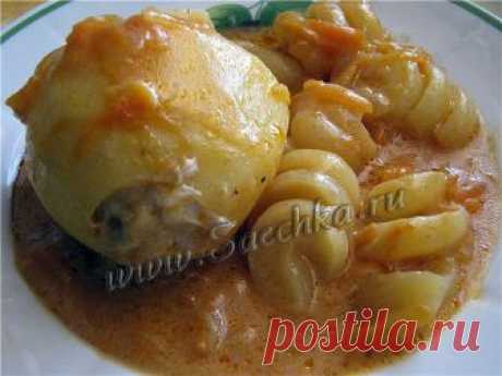 Картофель, фаршированный мясом