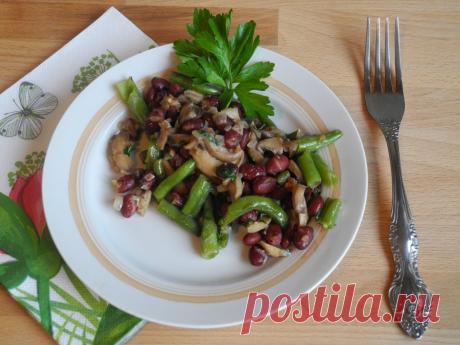 Фасоль с грибами: рецепт с пошаговым фото - Быстрый обед и ужин от 1001 ЕДА