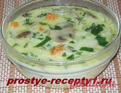 Сырный суп с шампиньонами | Простые рецепты