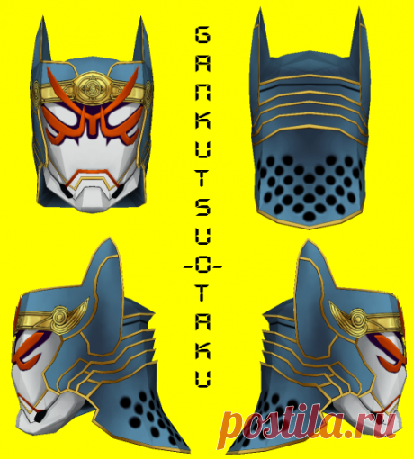 Tiger and Bunny - Origami Cyclone Mask Pepakura drive.google.com/open?id=0BydZ&hellip;
