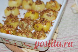 Картофель, запечeнный с семечками 