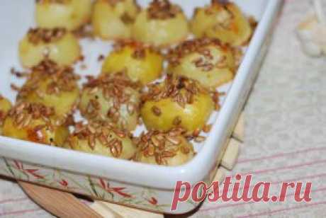 Картофель, запечeнный с семечками "Ароматный" - кулинарный рецепт