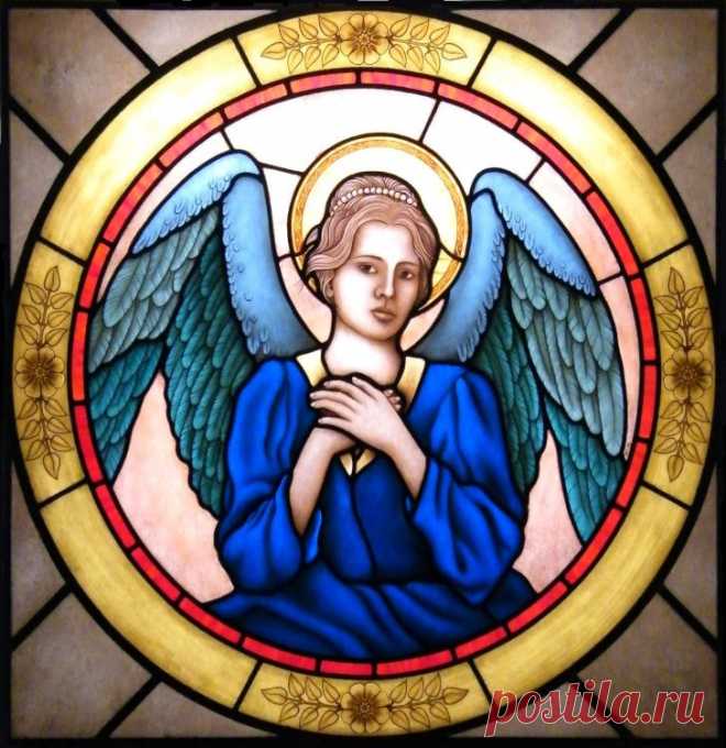 Angel stained glass window - iko studio