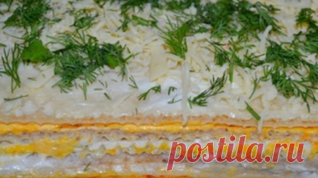 СЕЛЕДОЧНЫЙ ТОРТ НА ВАФЕЛЬНЫХ КОРЖАХ-НИ ОДИН ГОСТЬ НЕ УШЕЛ ,НЕ ПОПРОСИВ ЭТОТ РЕЦЕПТ… — Полезные советы