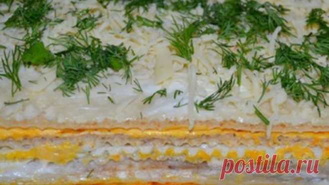 СЕЛЕДОЧНЫЙ ТОРТ НА ВАФЕЛЬНЫХ КОРЖАХ-НИ ОДИН ГОСТЬ НЕ УШЕЛ ,НЕ ПОПРОСИВ ЭТОТ РЕЦЕПТ… — Полезные советы