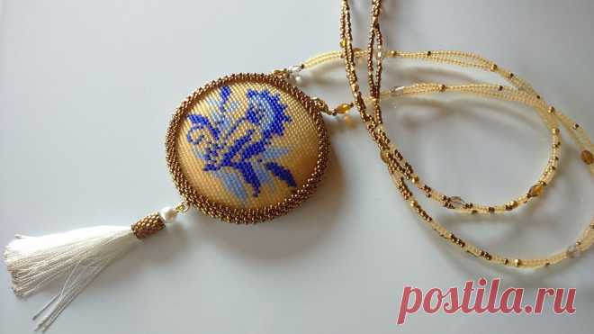 Зеркальце "Васильки" :-) | biser.info - всё о бисере и бисерном творчестве