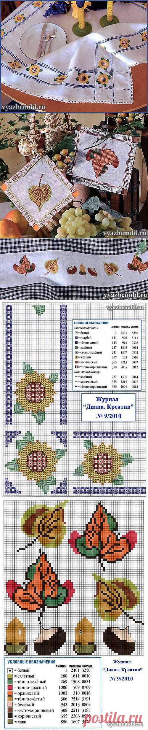 Вышивка салфеток крестом | Милые мелочи
