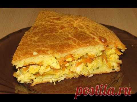 Заливной куриный пирог, видео рецепт / Простые рецепты