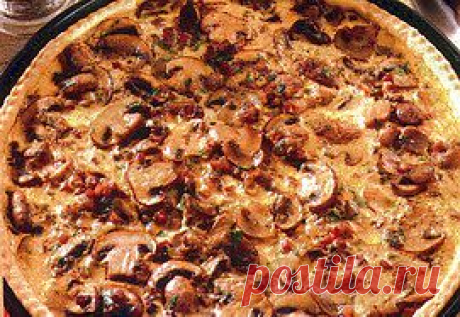 Пирог с шампиньонами - домашние рецепты с фото