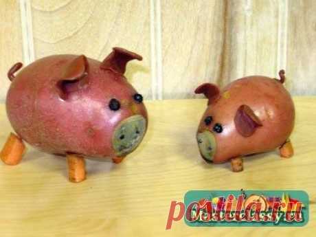 осенние поделки из овощей и фруктов своими руками