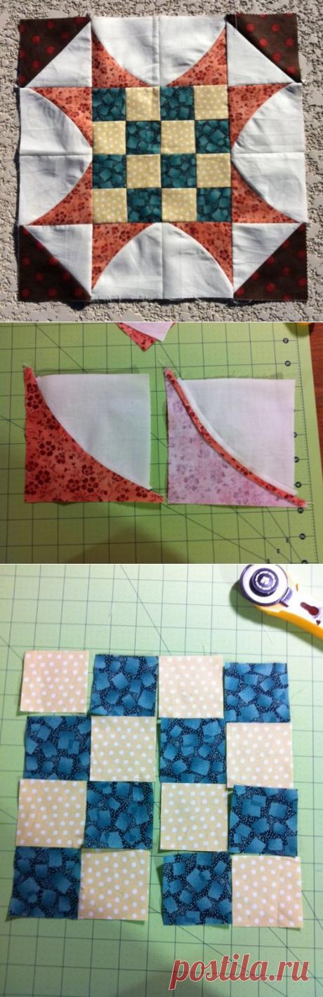 Лоскутный блок-7.Мастер-класс..