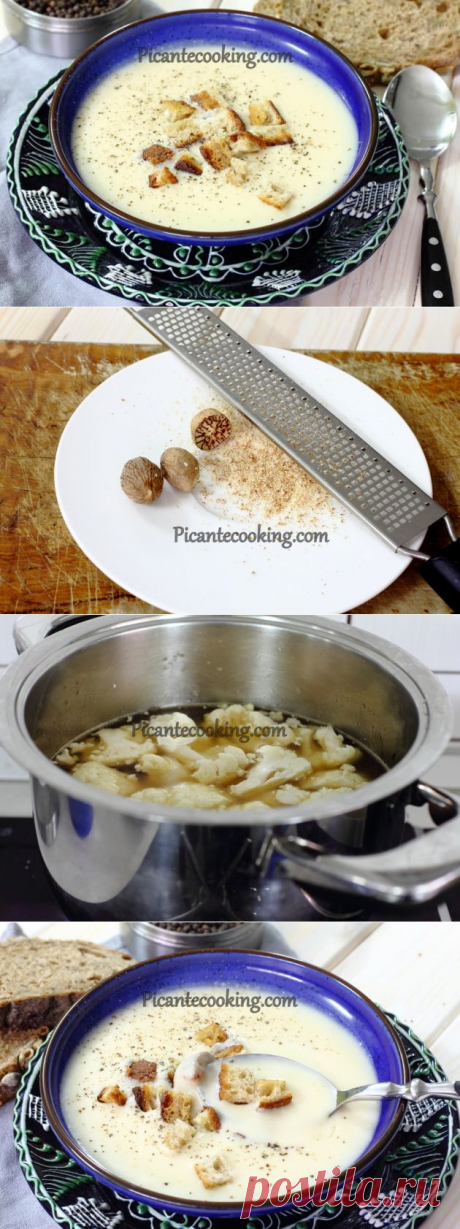 Крем-суп из цветной капусты | Picantecooking
Рецепт крем-супа из цветной капусты с сыром