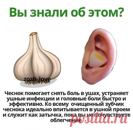 Чеснок от боли в ушах