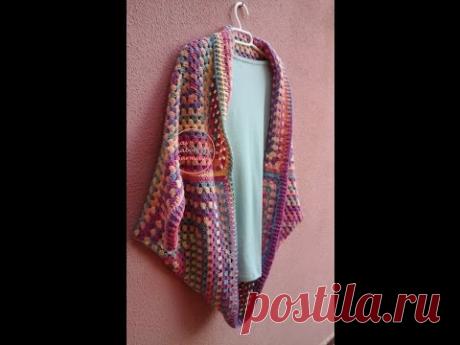 chaqueta crochet granny square tutorial