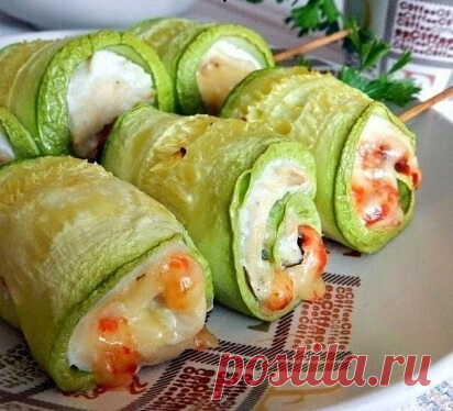 Кабачковые рулетики — Домашние заботы