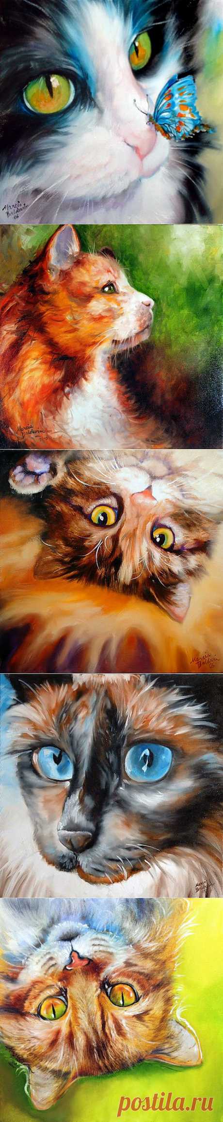 Блоги@Mail.Ru: Очаровательные кошки в работах Marcia Baldwin