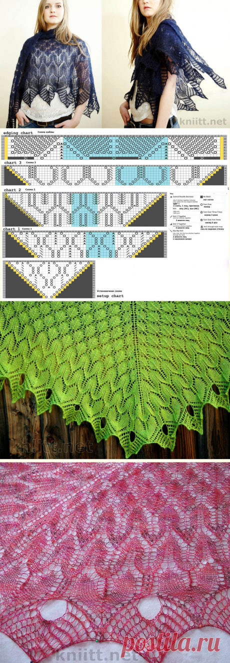 Шаль Зимняя оттепель | knitt.net | Все о вязании