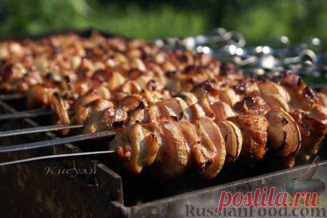 Шашлык из курицы в грейпфруте