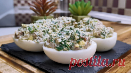 Закуска из яиц с селедкой