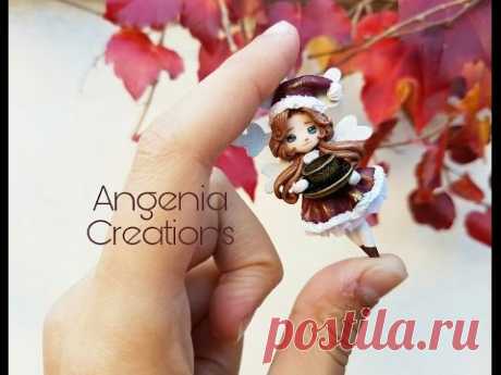 Speed Christmas Tutorial - Kawaii doll in polymerclay -