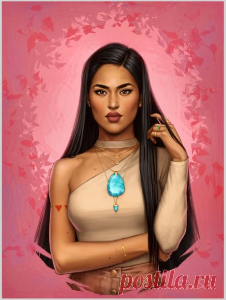Чилийская художница представила, как выглядели бы принцессы Disney в наши дни