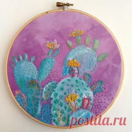 Интересная вышивка в пяльцах от Studio 4A