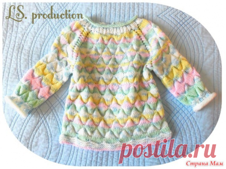 Маленький комплект из радужной пряжи. - Вязание - Страна Мам