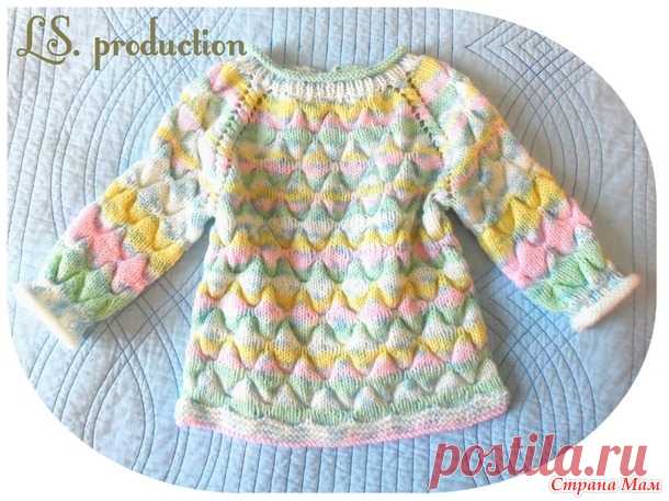 Маленький комплект из радужной пряжи. - Вязание - Страна Мам