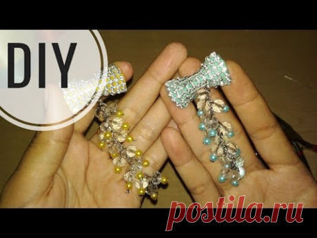 (2685) DIY || Cara Membuat Bros Dagu Juntai Kristal 🎀 - Tutorial Bros Simple by Lista Tsurayya - YouTube