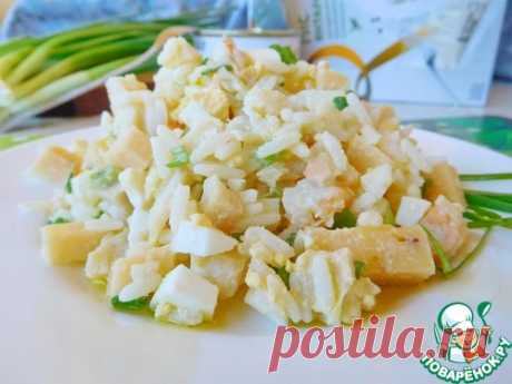 Теплый салат с мясом краба - кулинарный рецепт