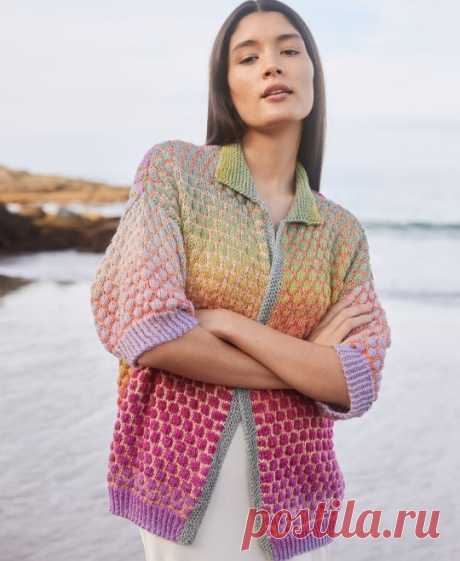 Cardigan im Punktmuster by Lana Grossa