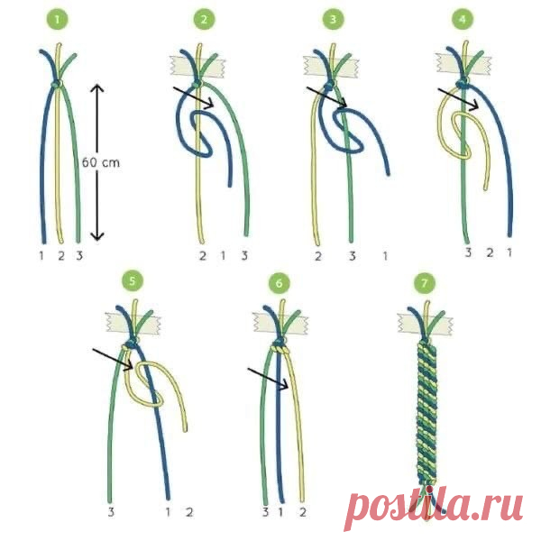 Фенечки из разноцветной пряжи для хорошего настроения