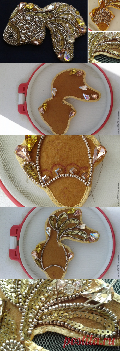 Создаем брошь &quot;Золотая рыбка&quot; - Ярмарка Мастеров - ручная работа, handmade