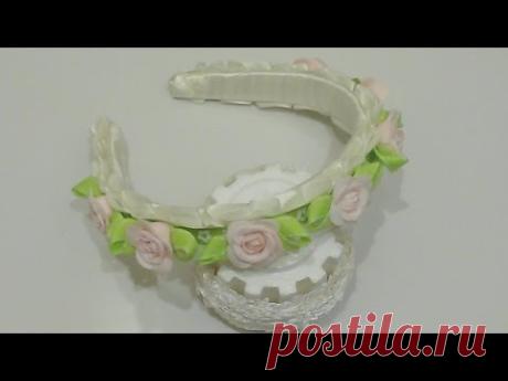 DIY Красивый обруч из фарфоровых роз