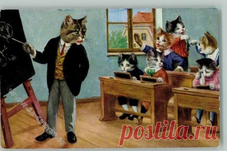 Немецкие открытки с котиками - запись пользователя алексис в сообществе Картинки для творчества в категории Животные и птицы случайно нашла в интернете старинные немецкие открытки с котиками.