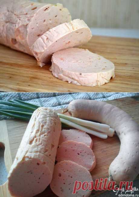 Домашняя колбаса из куриного мяса..
