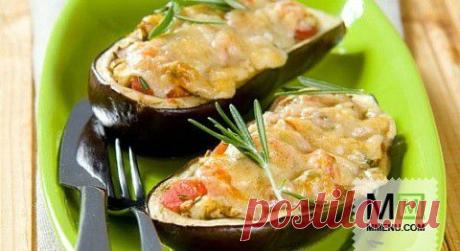 Фаршированные баклажаны, запеченные сыром - кулинарный рецепт. Миллион Меню