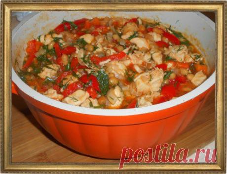 СОТЕ ИЗ КУРИЦЫ С ФАСОЛЬЮ.