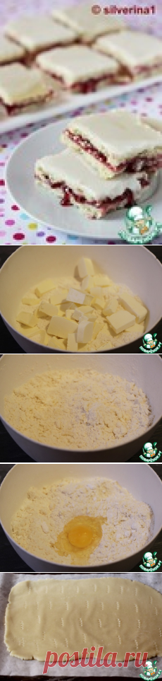 Вкуснейшие малиновые квадратики в белой глазури!