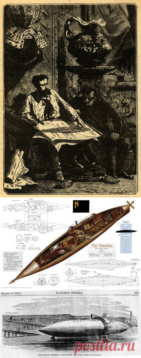 Какой подводной лодкой вдохновлён жюльверновский "Наутилус"?