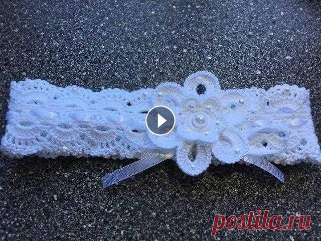 Вяжем повязочку для девочки крючком Предлагаю связать повязочку для малышки. Для работы понадобится пряжа 100% хлопок, у меня Alize miss, крючок №1,15, полубусины, перламутровая бусина, ...