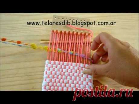 como tejer con el telar bolsito d.i.b