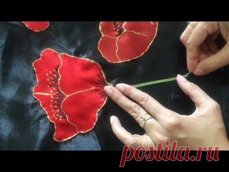 TUTORIAL : Sateen Applique (Aplic) Work Design: Hand Made Bed Sheet, Pillow Covers and wallmate