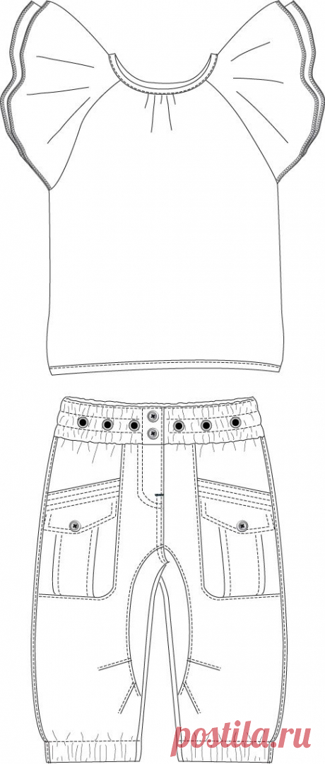 Flat Fashion Sketch | Tech