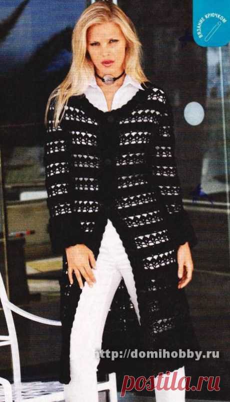 Вяжем крючком: Ажурное пальто крючком » Вязание крючком - схемы, видео, уроки