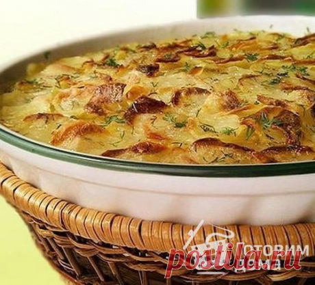 Картофель &quot;Буланжер&quot; (в других рецептах бульона нужно намного меньше)