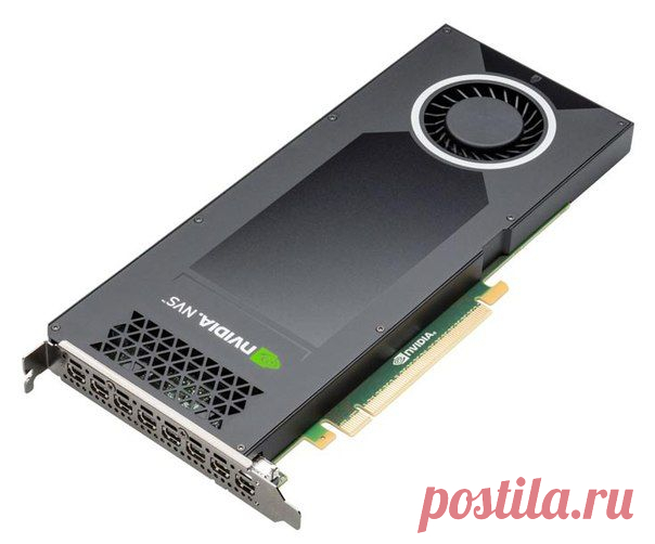 Графическая карта Nvidia NVS 810 оснащена восемью видеовыходами mini-DisplayPort 1 / Интересное в IT